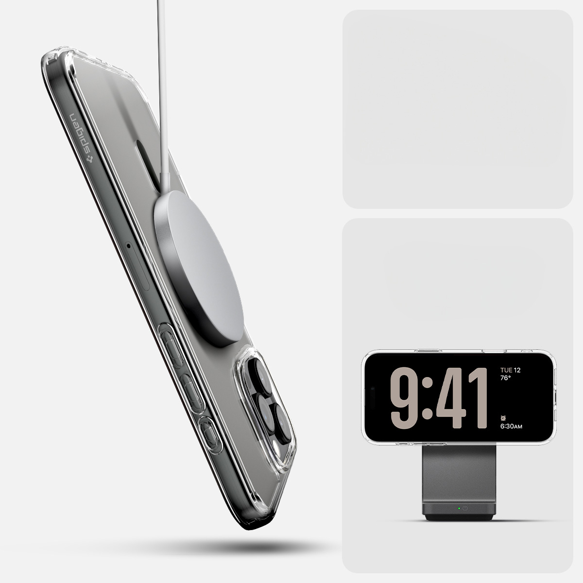 Etui Spigen Ultra Hybrid T Mag z MagSafe do Apple iPhone 16 Pro Max, przezroczysto-szare