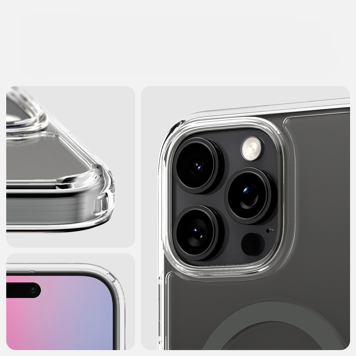 Etui Spigen Ultra Hybrid T Mag z MagSafe do Apple iPhone 16 Pro Max, przezroczysto-szare