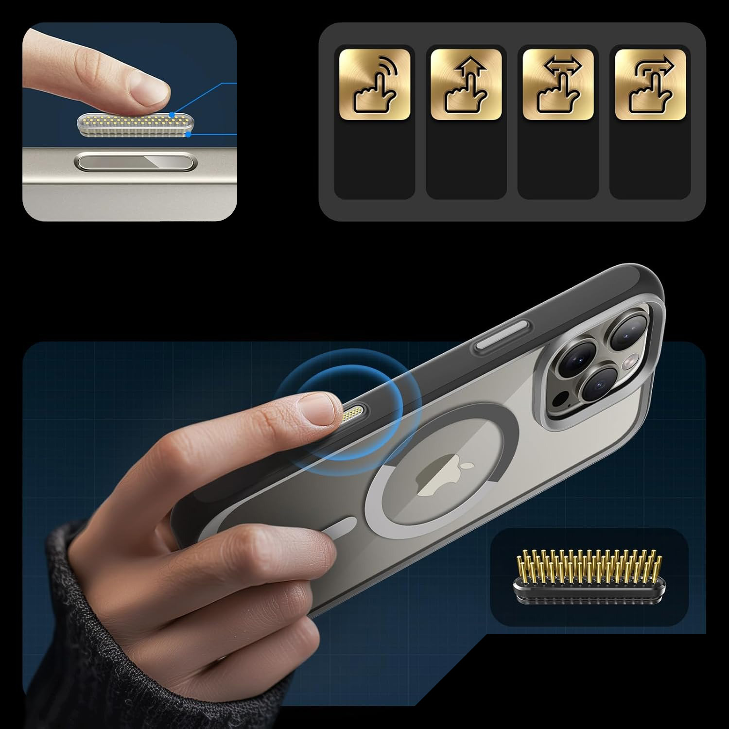 Etui Supcase UB Mag (CC) MagSafe do iPhone 16 Pro Max, przezroczysto-szare