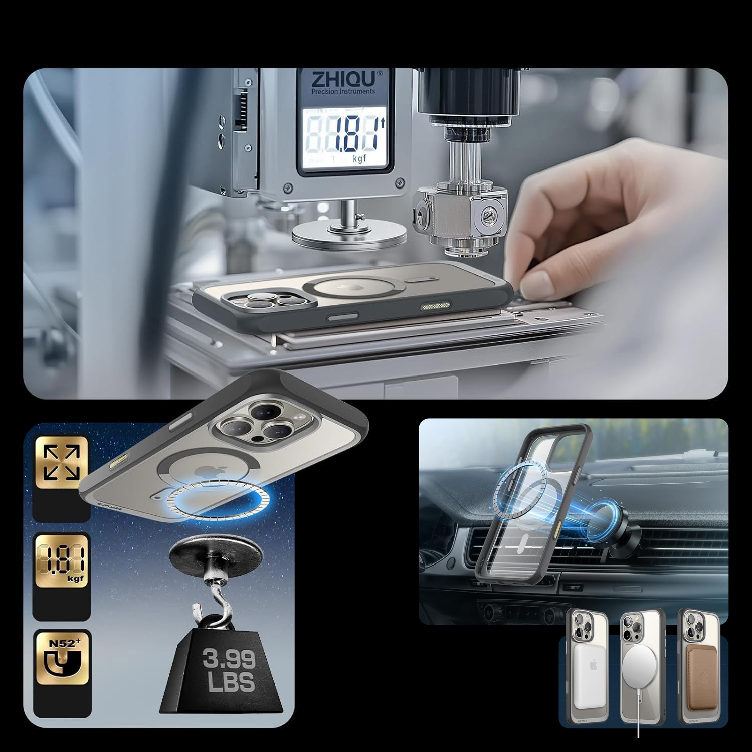 Etui Supcase UB Mag (CC) MagSafe do iPhone 16 Pro Max, przezroczysto-szare