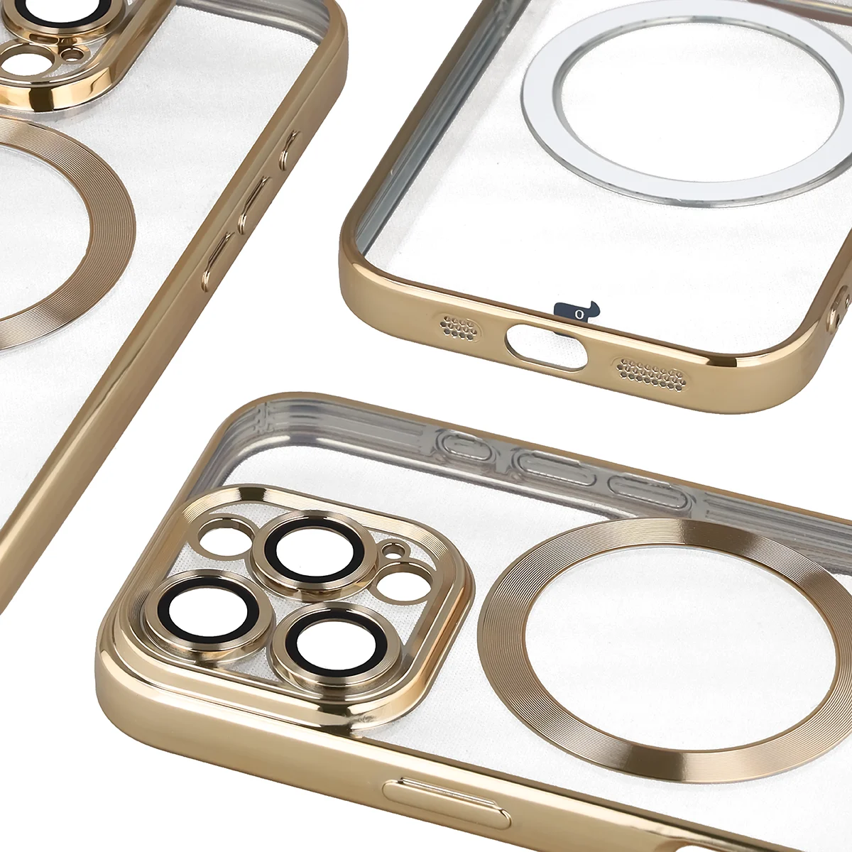 Metaliczna ramka, podniesione krawędzie i zintegrowane osłony w etui Bizon Case GuardO do Apple iPhone 16 Pro