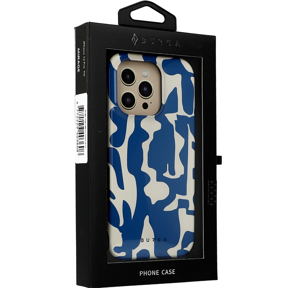 Ekskluzywne etui Burga Mirage Tough do Apple iPhone 16 Pro, beżowo-niebieskie