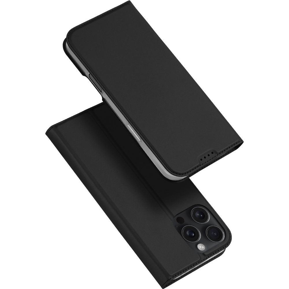 Etui z klapką Dux Ducis Skin Pro do Apple iPhone 16 Pro, czarne