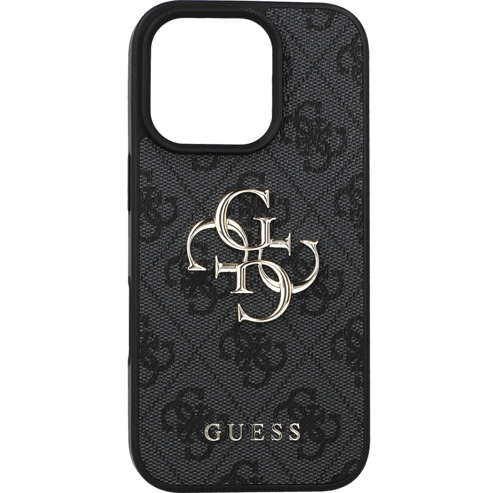 Oryginalne i ekskluzywne etui 4G Big Metal Logo od marki Guess do Apple iPhone 16 Pro, czarne