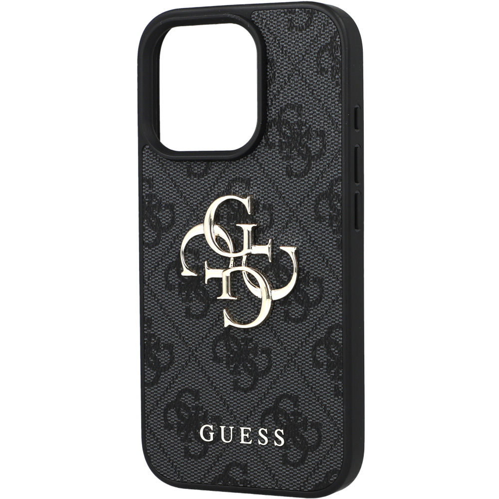 Oryginalne i ekskluzywne etui 4G Big Metal Logo od marki Guess do Apple iPhone 16 Pro, czarne