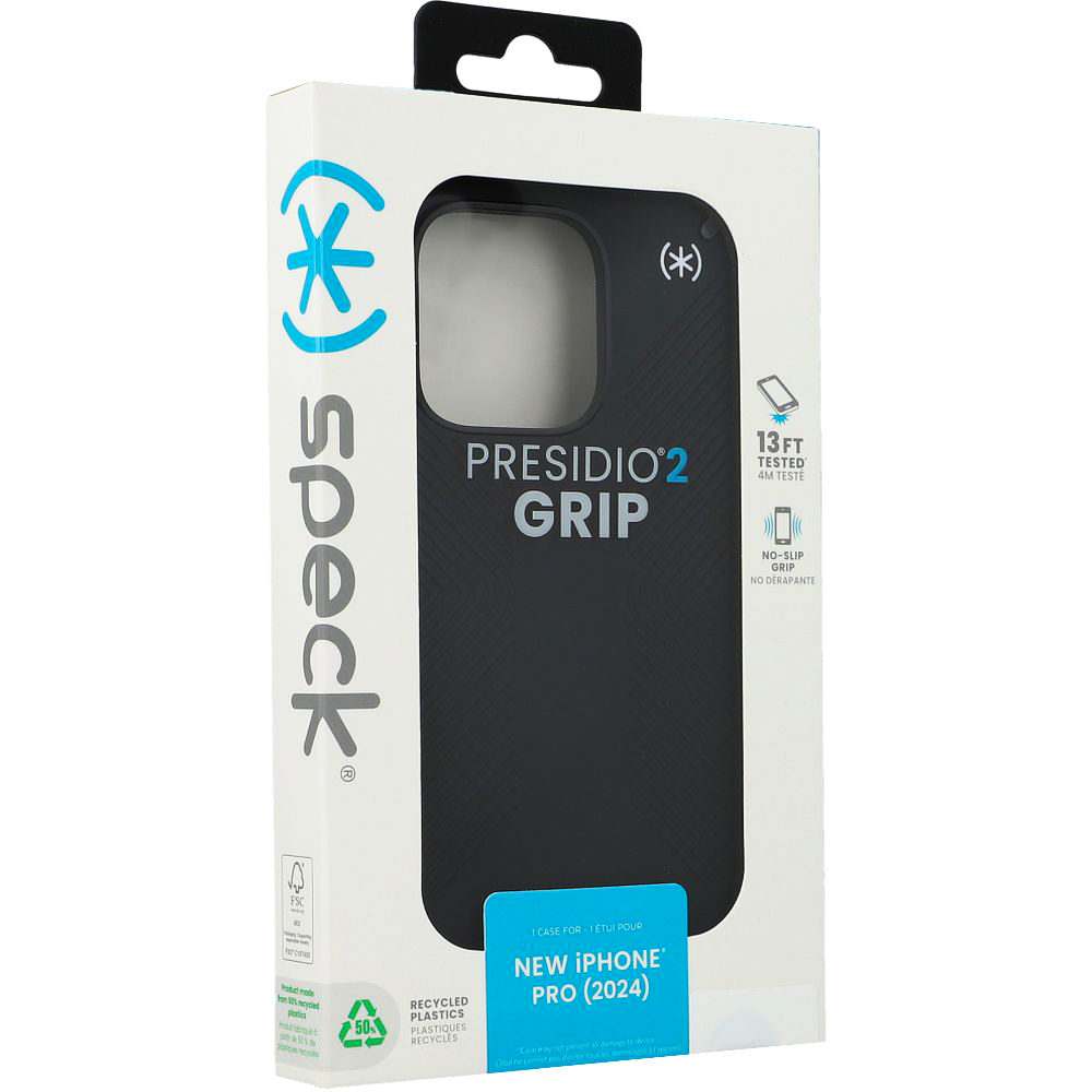 Etui Speck Presidio2 Grip do Apple iPhone 16 Pro, czarne