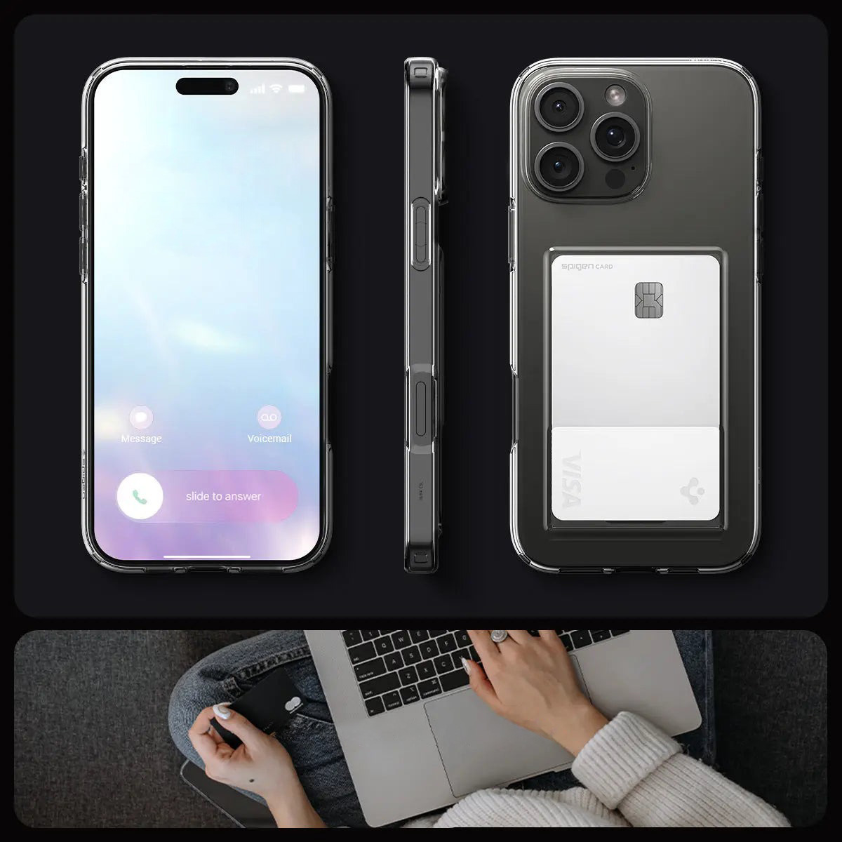 Etui Spigen Crystal Slot do iPhone 16 Pro, przezroczyste