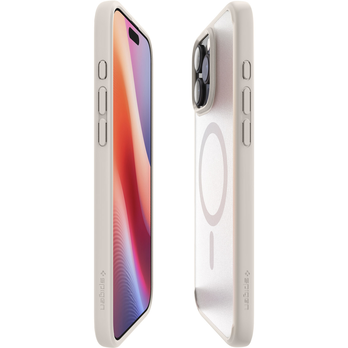 Etui Spigen Ultra Hybrid Mag z MagSafe do Apple iPhone 16 Pro, półprzezroczysto-beżowe