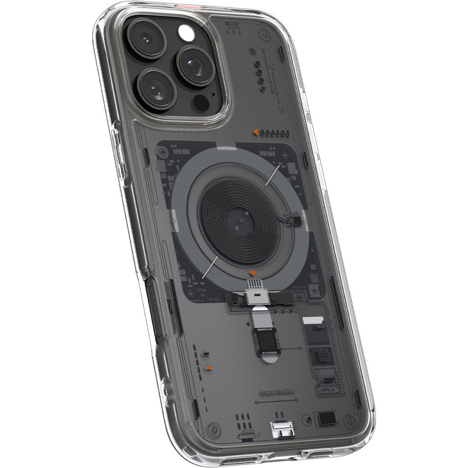 Etui Spigen Ultra Hybrid Mag z MagSafe do Apple iPhone 16 Pro, przezroczysto-wzorzyste (Neo One)
