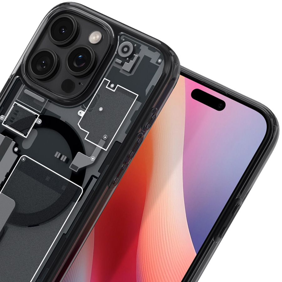 Etui Spigen Ultra Hybrid Mag z MagSafe do Apple iPhone 16 Pro, przydymione-szare (Zero One)