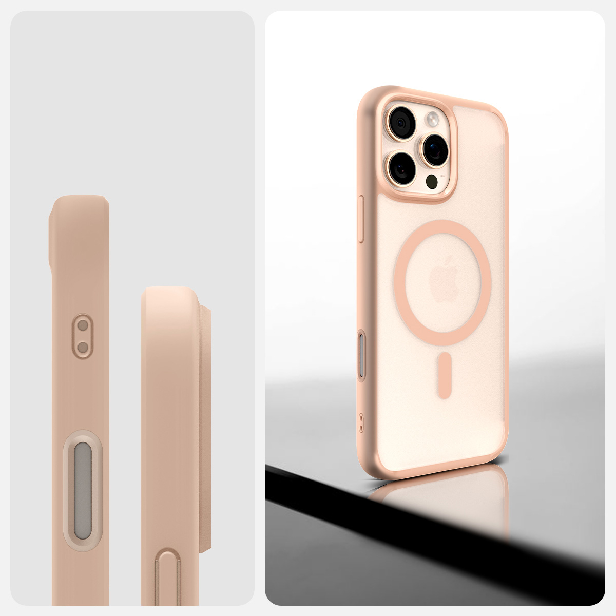Etui Spigen Ultra Hybrid T Mag z MagSafe do Apple iPhone 16 Pro, półprzezroczysto-różowe