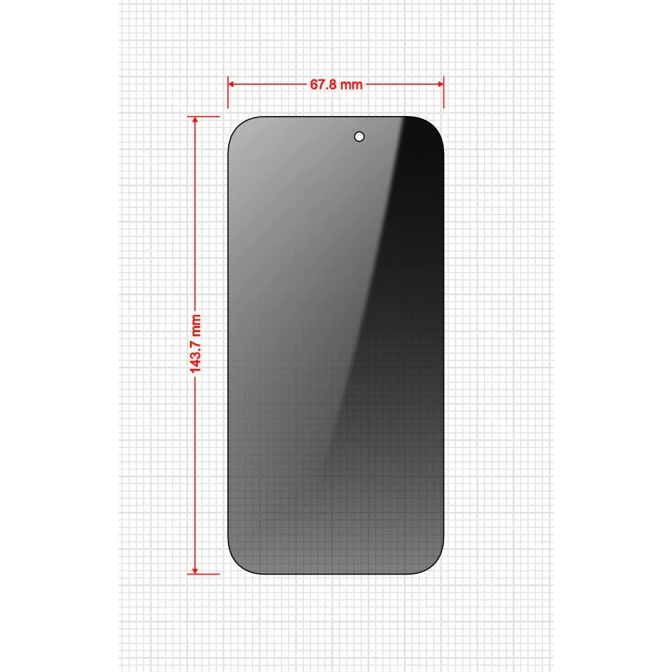 Szkło prywatyzujące z aplikatorem na ekran Grizz SecretGlass Easy do iPhone 16, przyciemniane