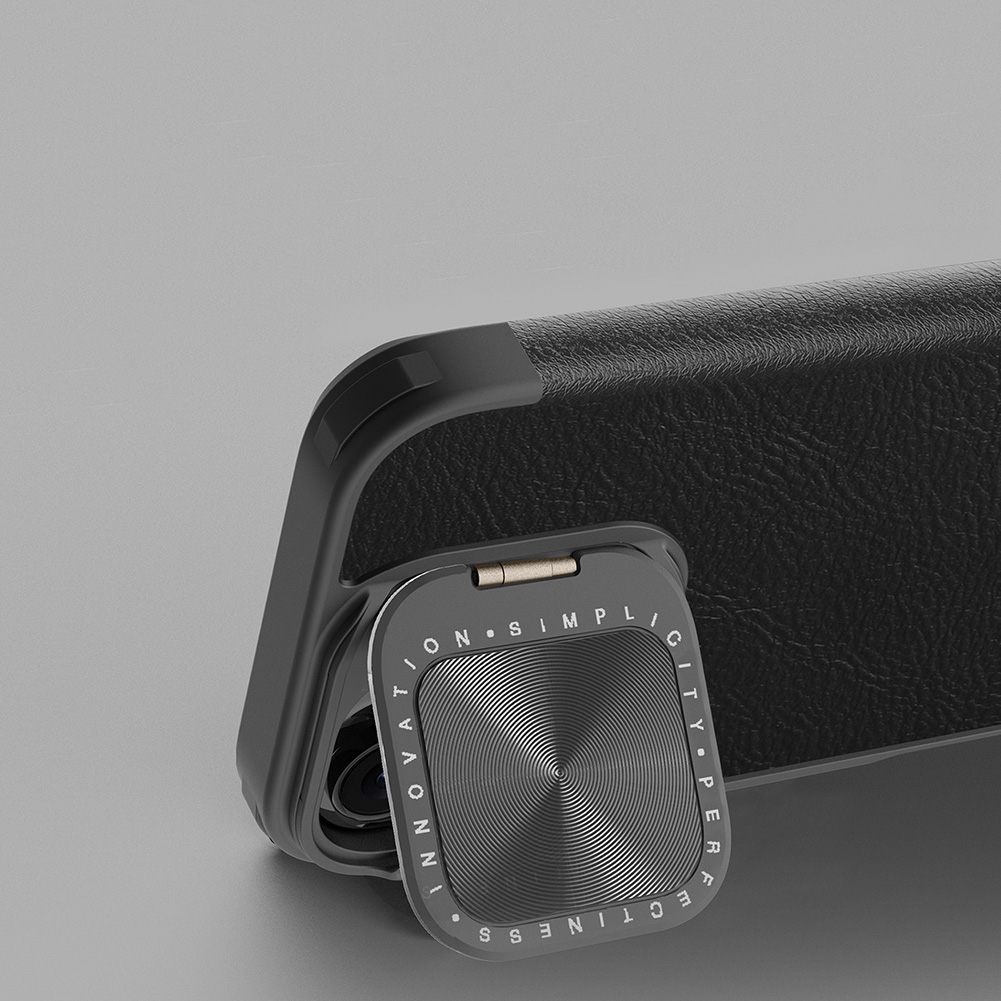 Etui z klapką i ochroną aparatu Nillkin Qin Prop do Apple iPhone 16, czarne