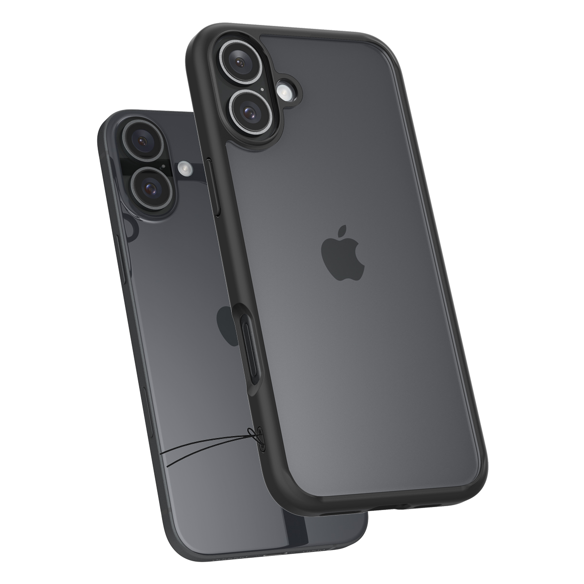 Etui Spigen Ultra Hybrid do Apple iPhone 16, przezroczysto-czarne