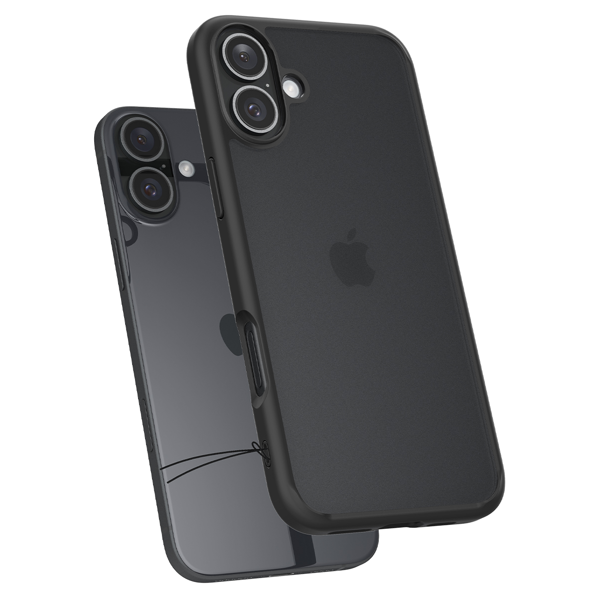 Etui Spigen Ultra Hybrid do Apple iPhone 16, półprzezroczysto-czarne