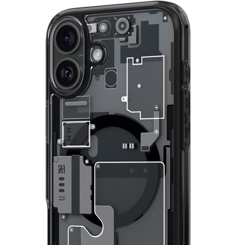 Etui Spigen Ultra Hybrid Mag z MagSafe do Apple iPhone 16, przydymione-szare (Zero One)