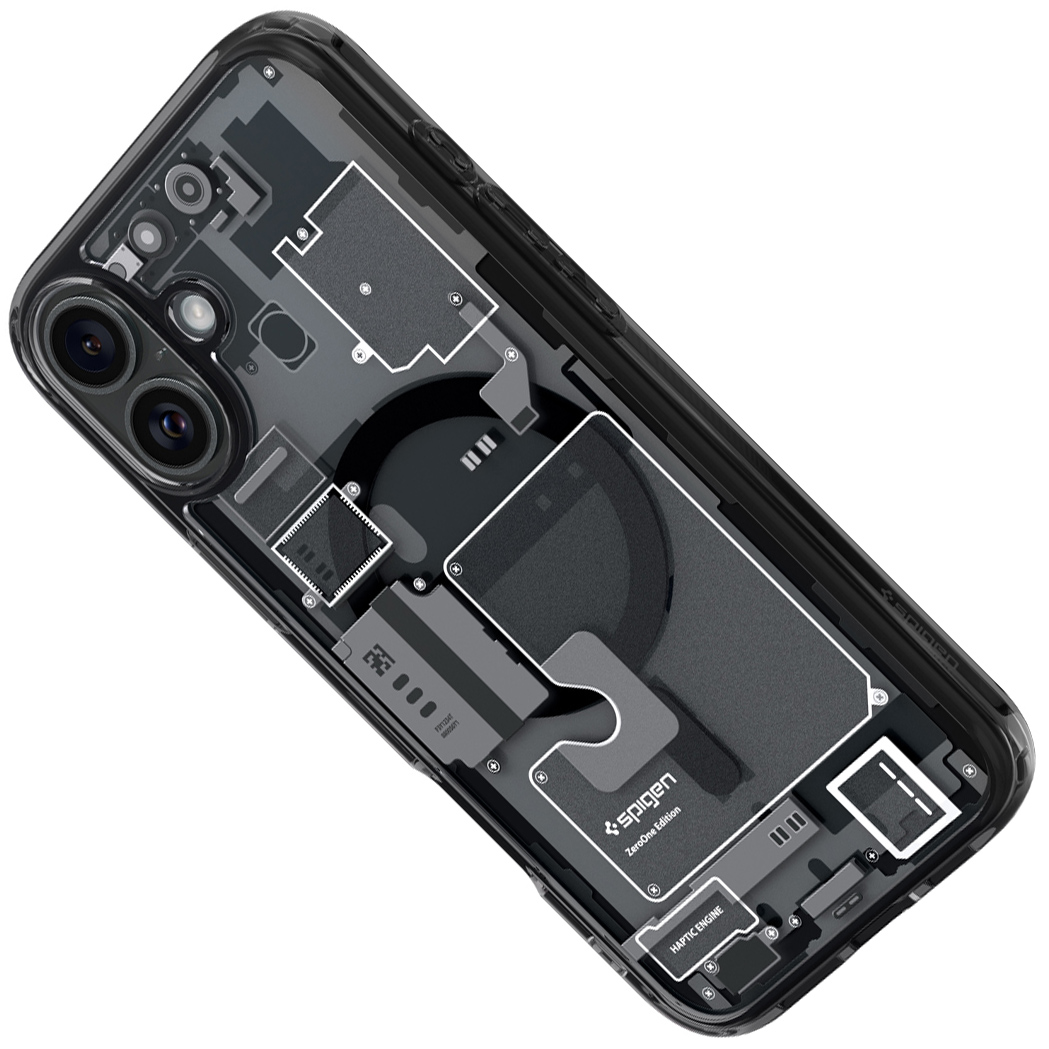 Etui Spigen Ultra Hybrid Mag z MagSafe do Apple iPhone 16, przydymione-szare (Zero One)