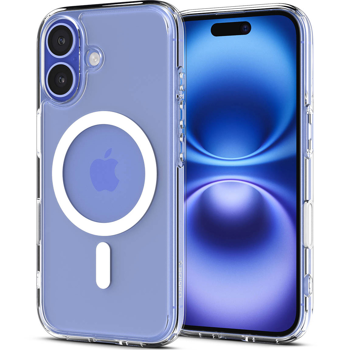 Etui Spigen Ultra Hybrid T Mag z MagSafe do Apple iPhone 16, przezroczysto-białe