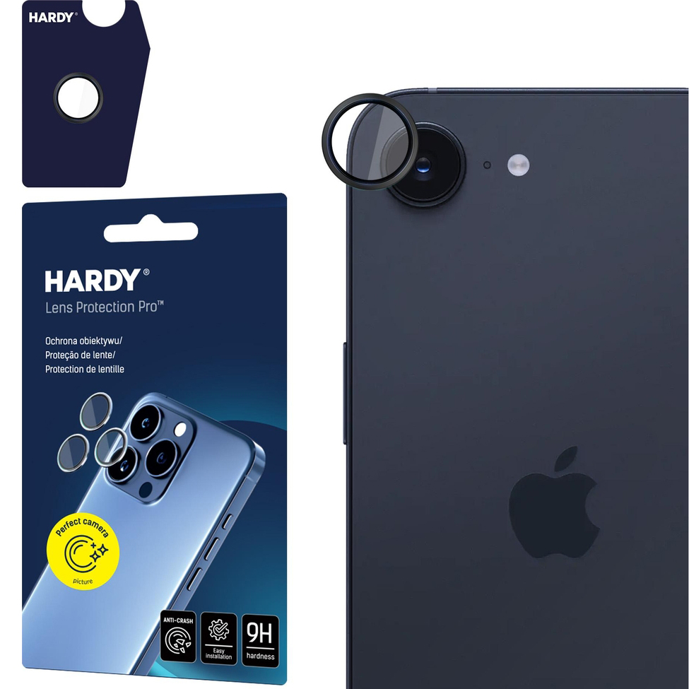Osłony na aparat 3mk HARDY Lens Protection Pro 1 zestaw dla Apple iPhone 16e, czarne