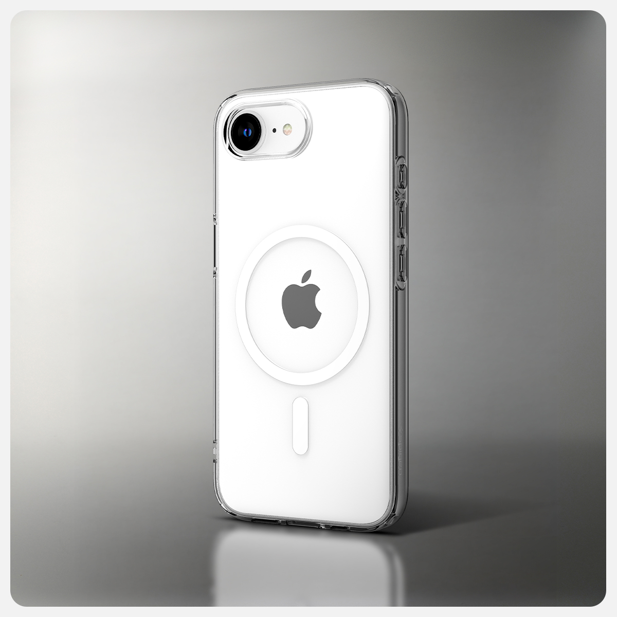 Etui Spigen Liquid Crystal Mag MagSafe do Apple iPhone 16e, przezroczysto-białe