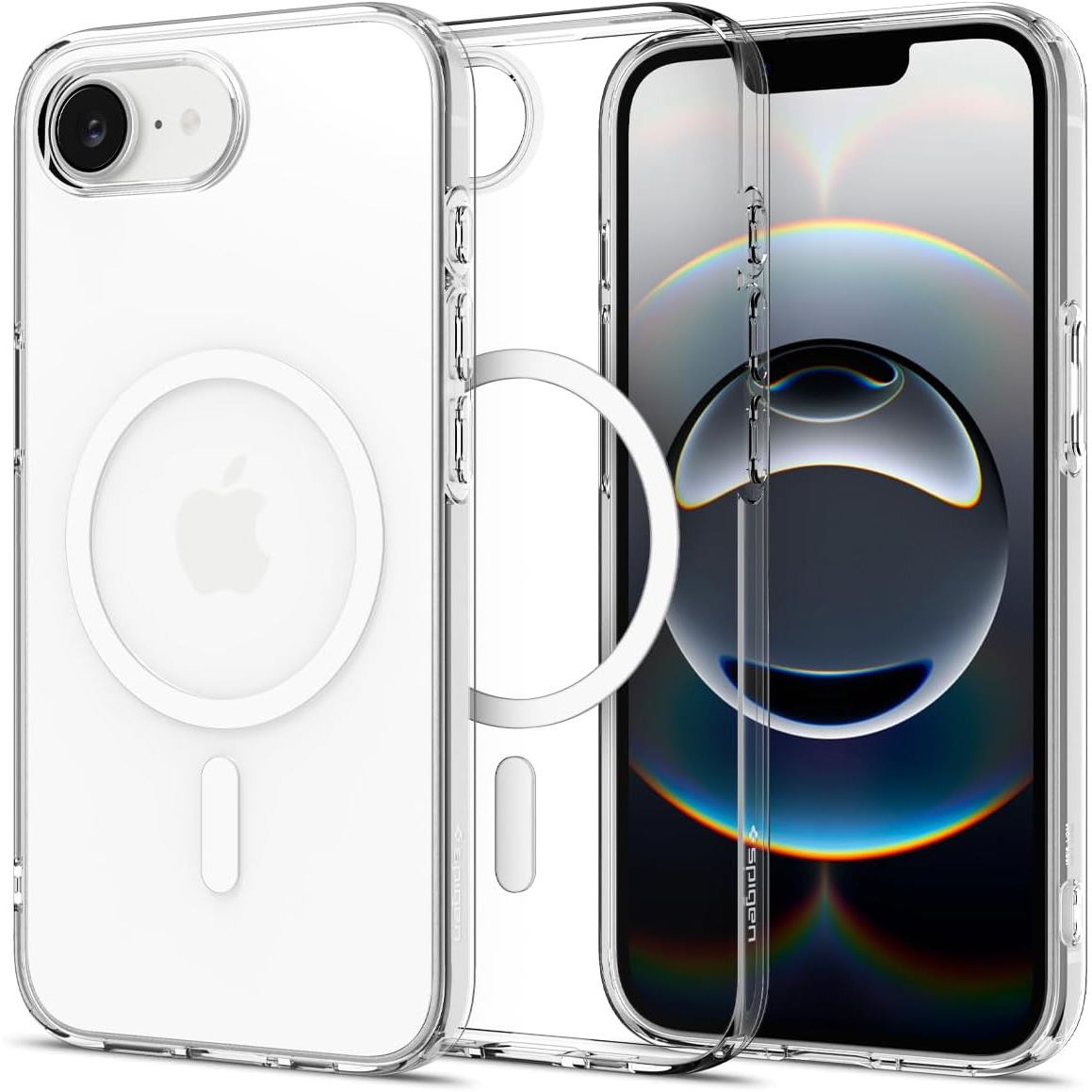 Etui Spigen Liquid Crystal Mag MagSafe do Apple iPhone 16e, przezroczysto-białe