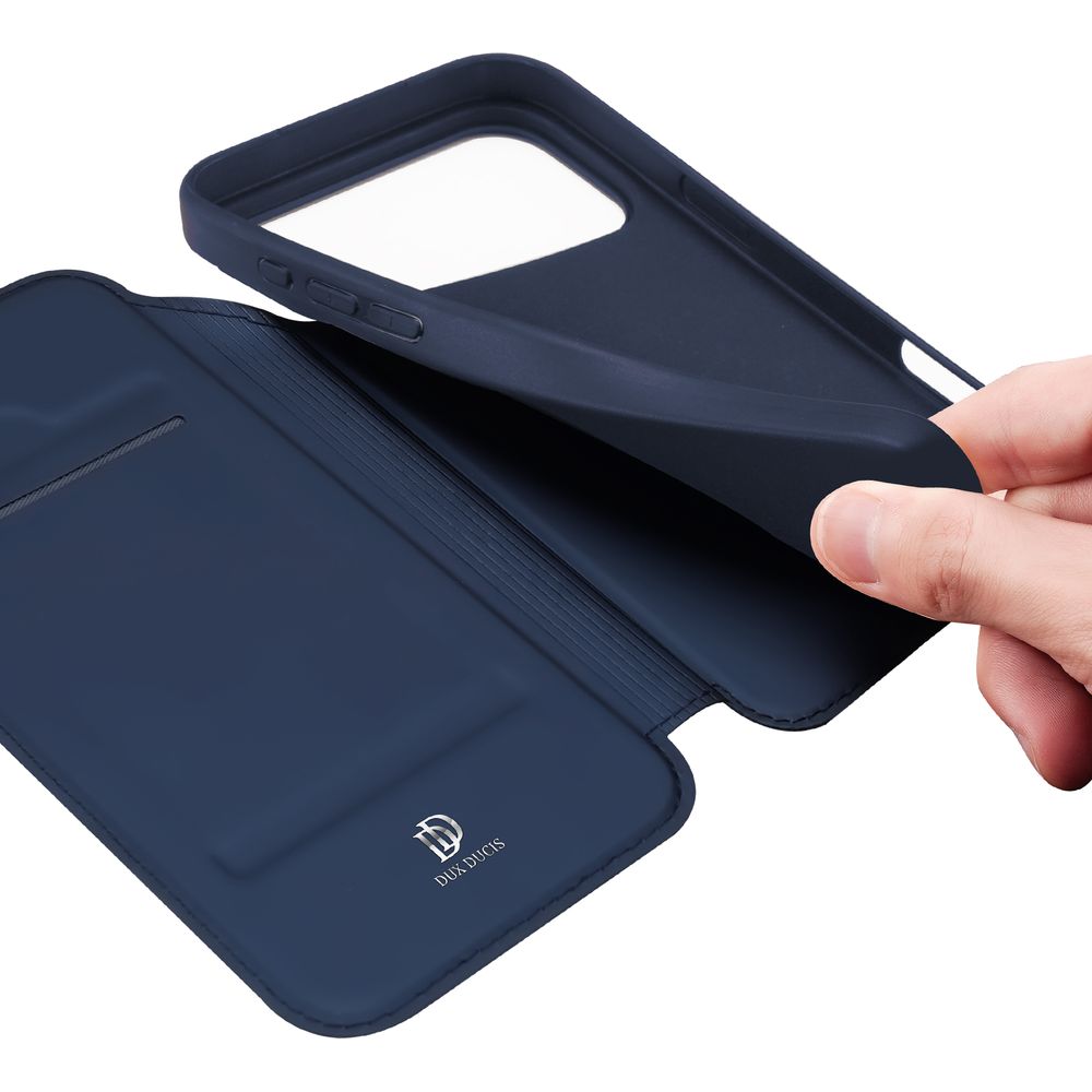 Etui z klapką Dux Ducis Skin Pro do iPhone 17 Pro Max, granatowe