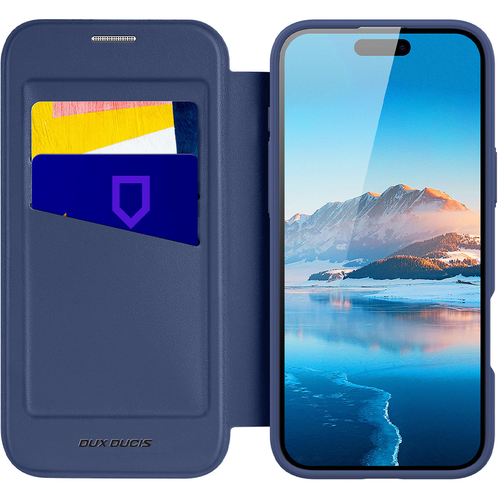 Etui Dux Ducis Skin X Pro Magnetic do Apple iPhone 17 Pro Max, niebiesko-przezroczyste