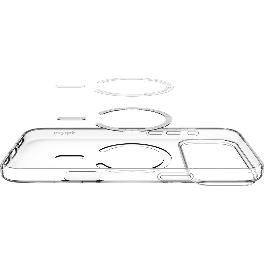 Etui Spigen Liquid Crystal Mag MagSafe do Apple iPhone 17 Pro Max, przezroczysto-białe
