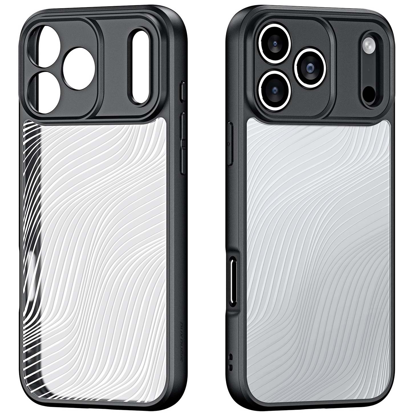 Etui ochronne Dux Ducis AIMO do Apple iPhone 17 Pro, przezroczyste z czarną ramką
