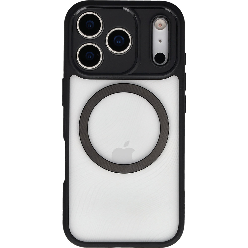 Etui Dux Ducis Aimo Mag do Apple iPhone 17 Pro, przezroczyste z czarną ramką