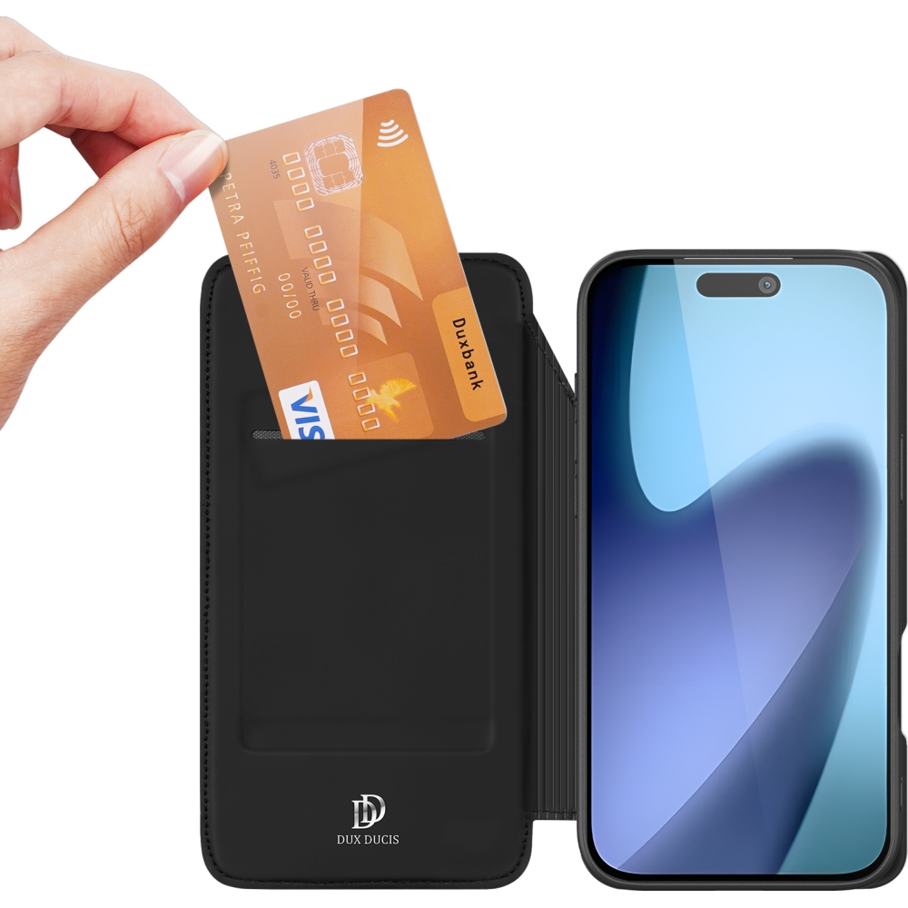 Etui z klapką Dux Ducis Skin Pro do Apple iPhone Air, czarne