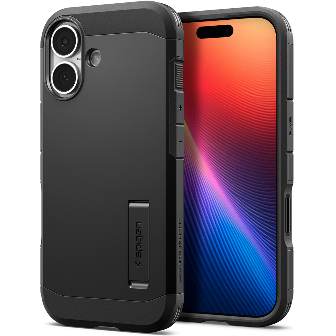 Etui z osłoną przycisku Spigen Tough Armor T Mag (CC) do MagSafe do Apple iPhone 17, czarne