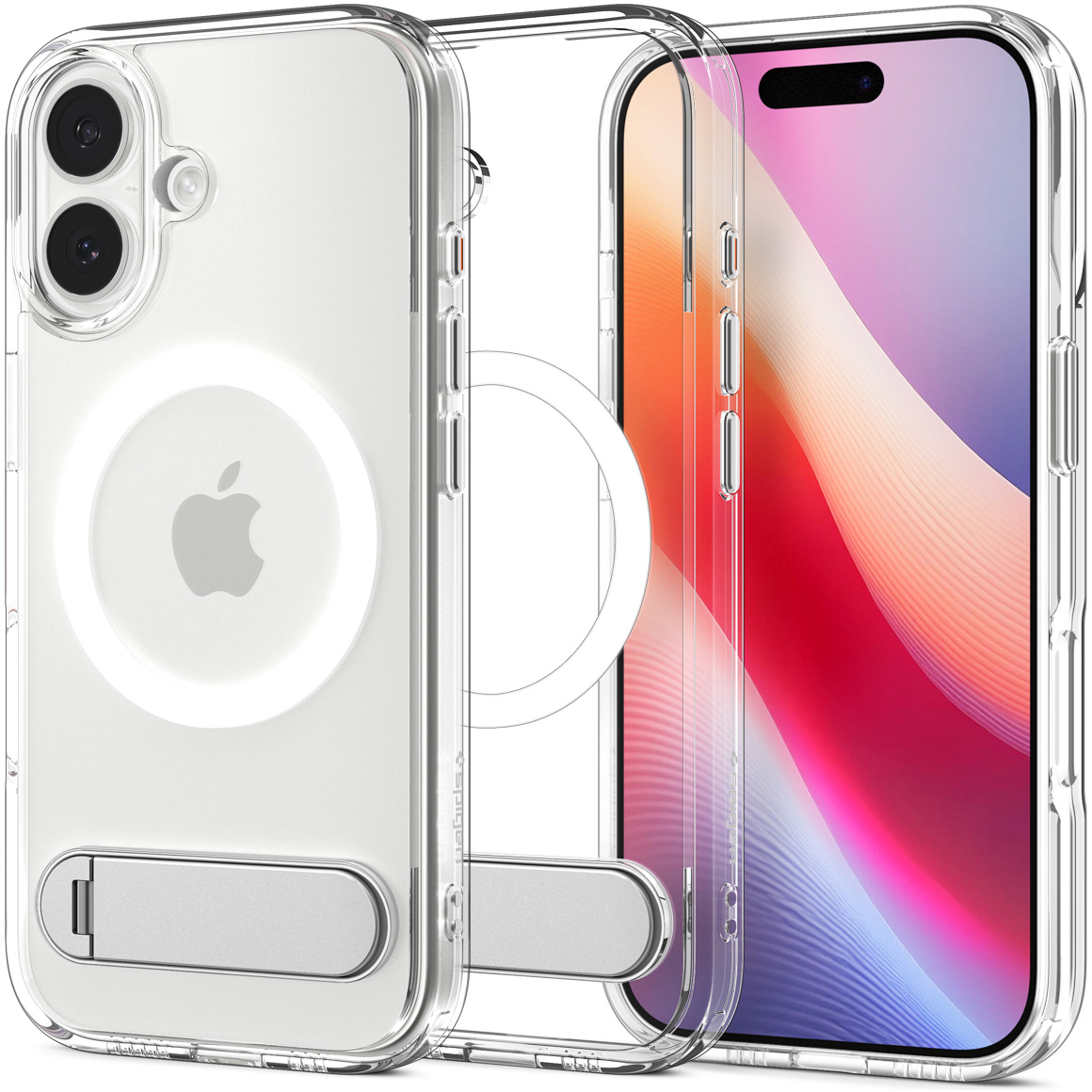 Etui Spigen Ultra Hybrid S Mag MagSafe do Apple iPhone 17, przezroczysto-białe