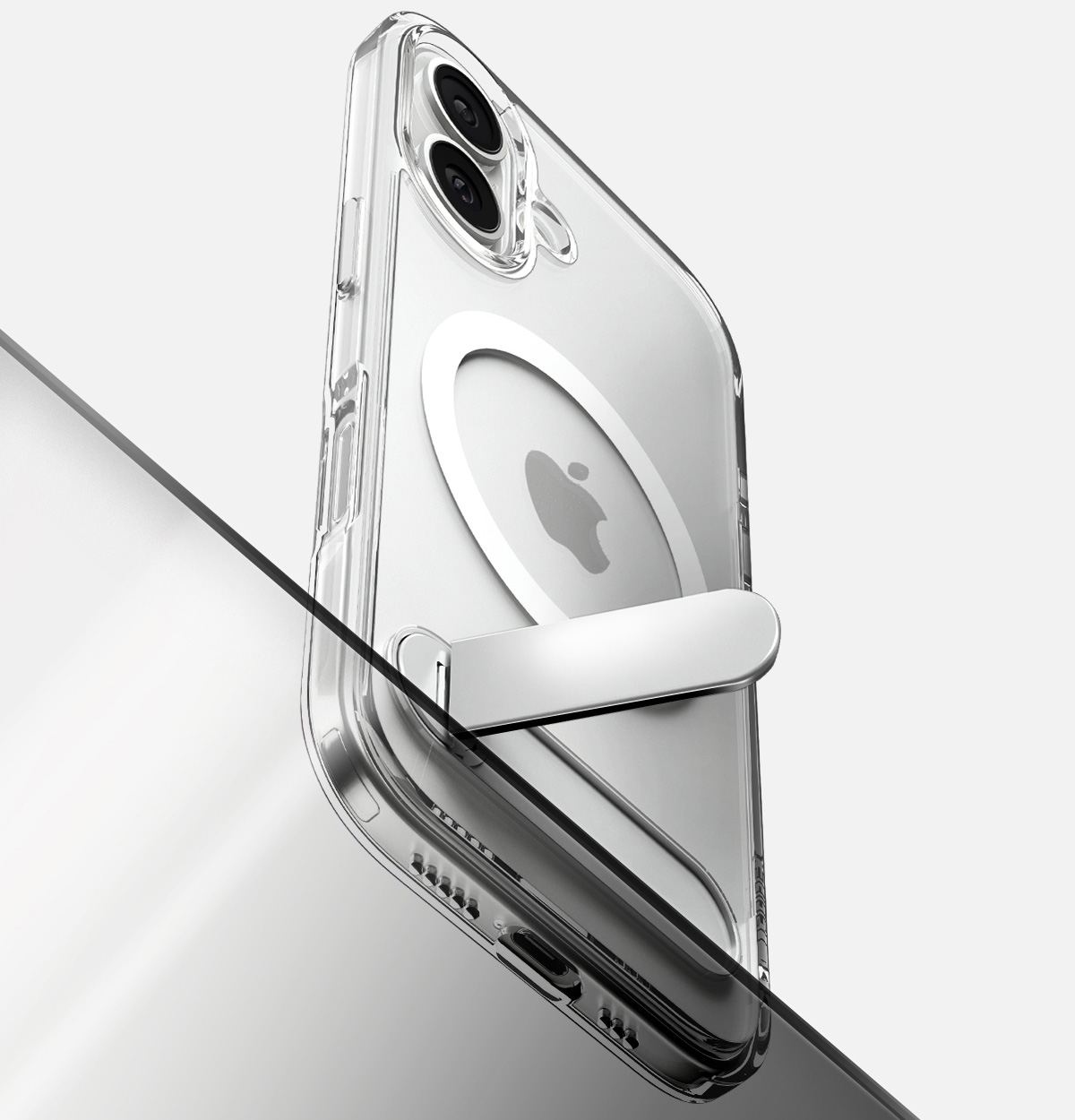 Etui Spigen Ultra Hybrid S Mag MagSafe do Apple iPhone 17, przezroczysto-białe