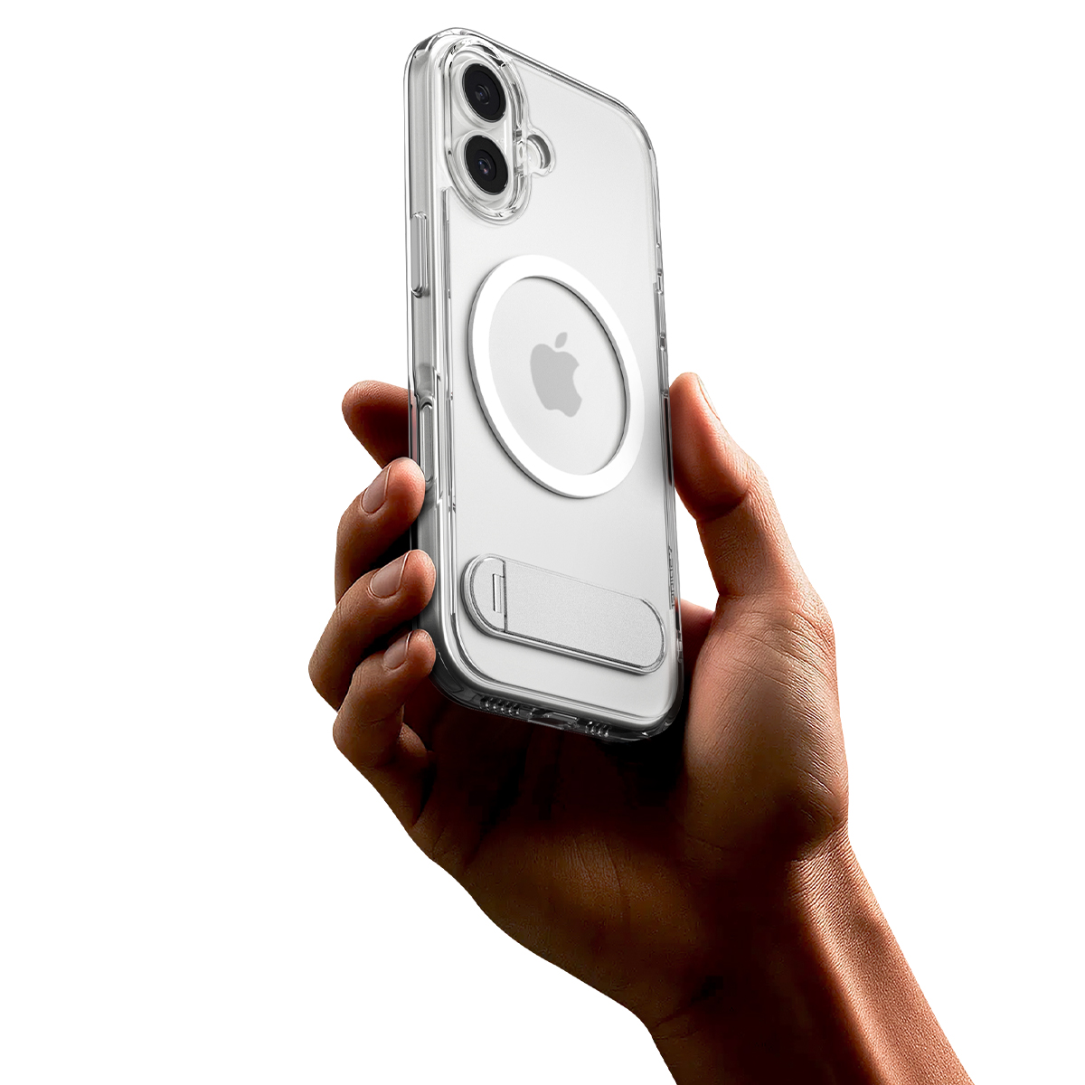 Etui Spigen Ultra Hybrid S Mag MagSafe do Apple iPhone 17, przezroczysto-białe