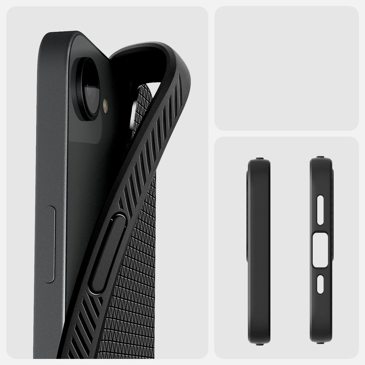 Etui Spigen Liquid Air do Apple iPhone 16e, czarne