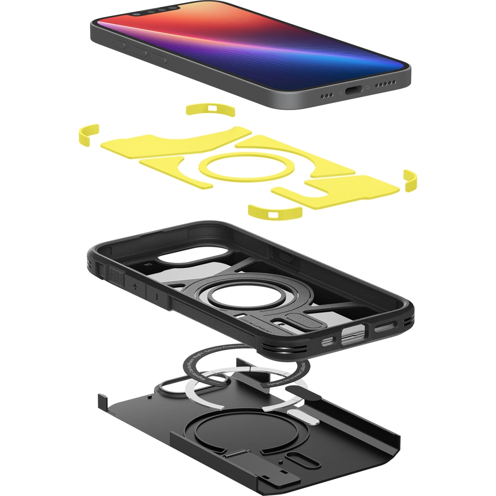 Etui Spigen Tough Armor Mag MagSafe do Apple iPhone 16e, czarne