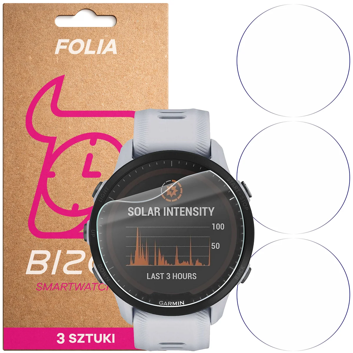 Folia hydrożelowa Bizon Watch Film HydroFlex dla Garmin Forerunner 955