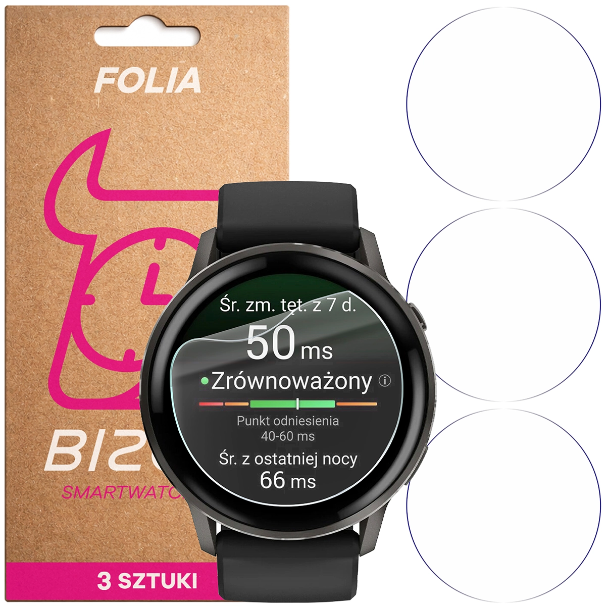 Folia hydrożelowa Bizon Watch Film HydroFlex dla Garmin Venu 4 45 mm