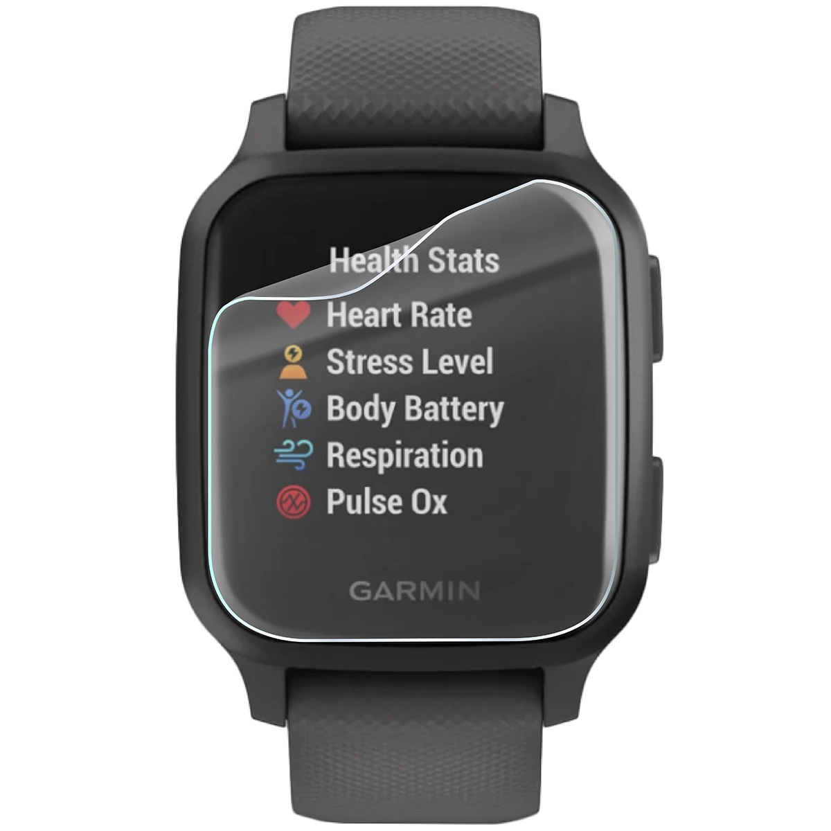 Folia hydrożelowa Bizon Watch Film HydroFlex do Garmin Venu Sq na zegarku