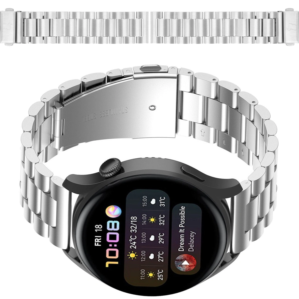 Pasek do zegarka Bizon Strap Watch Aura do Smartwatch 22 mm