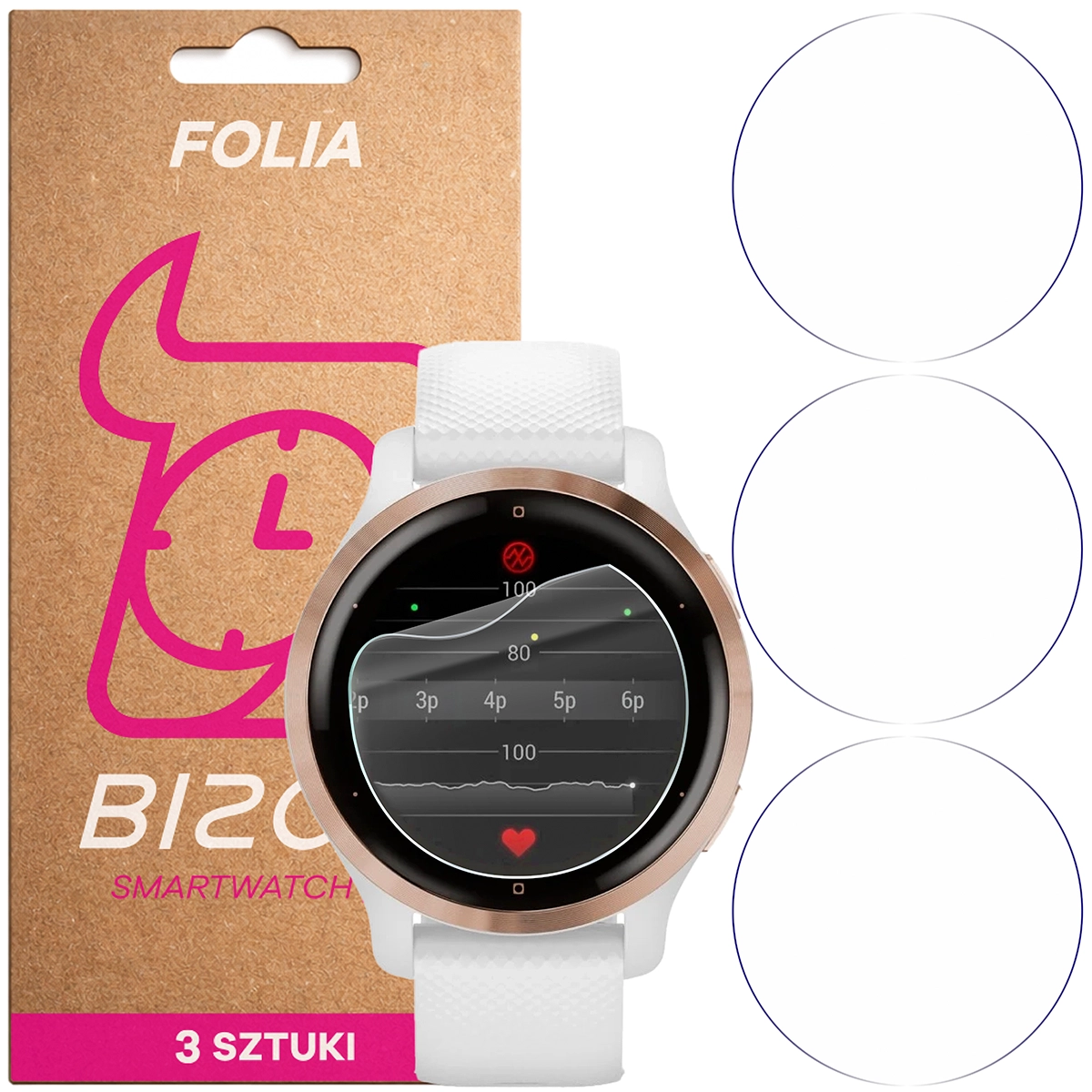 Folia hydrożelowa Bizon Watch Film HydroFlex dla Garmin Venu 2S