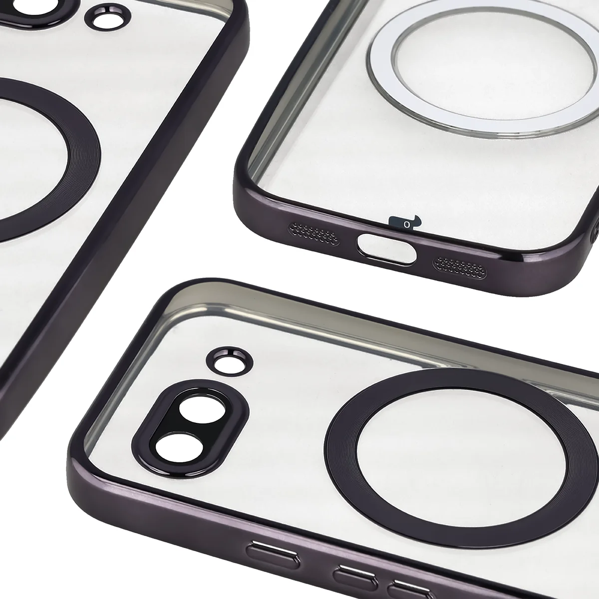 Metaliczna ramka, podniesione krawędzie i zintegrowane osłony w etui Bizon Case GuardO do Google Pixel 10a