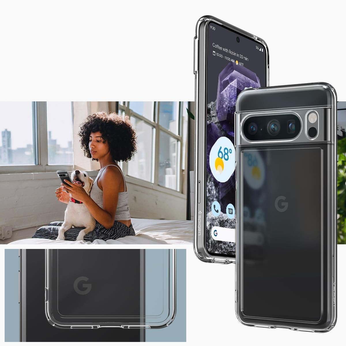 Schutzhülle Spigen Ultra Hybrid für Google Pixel 8 Pro, Transparent
