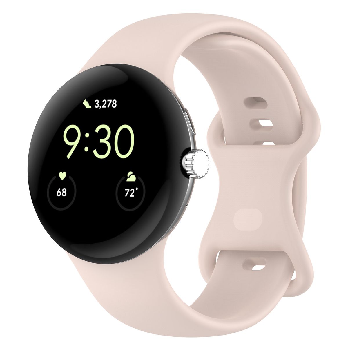 Silikonowy pasek Bizon Strap Watch Silicone S do Google Pixel Watch 3/4/5 (45mm)
