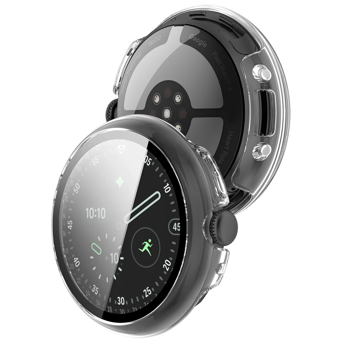 Etui z wbudowanym szkłem Bizon Case Watch Adamo do Google Pixel 5 / 4 41 mm
