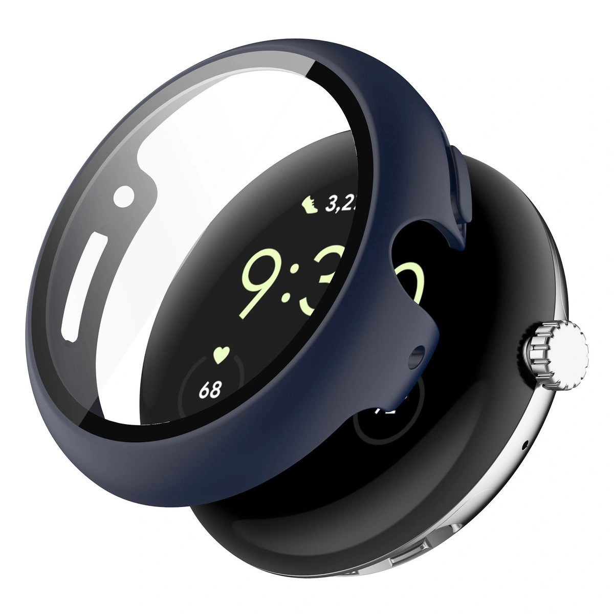 Wizualizacja nakładania etui Bizon Case Watch Adamo do Google Pixel 5 / 4 41 mm
