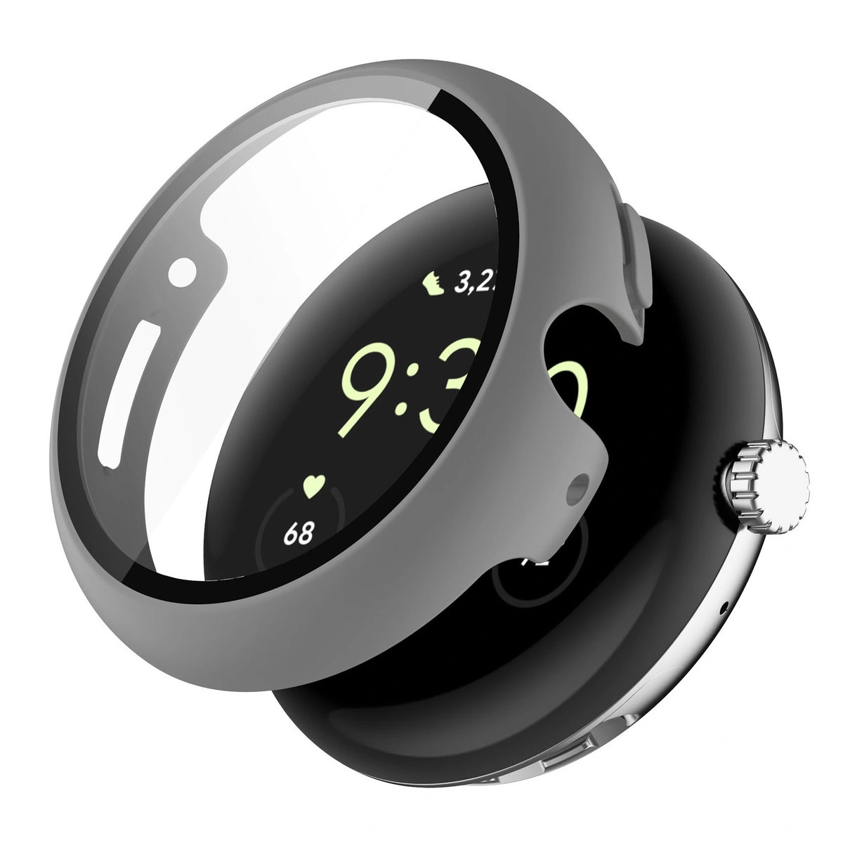 Wizualizacja nakładania etui Bizon Case Watch Adamo do Google Pixel 5 / 4 41 mm