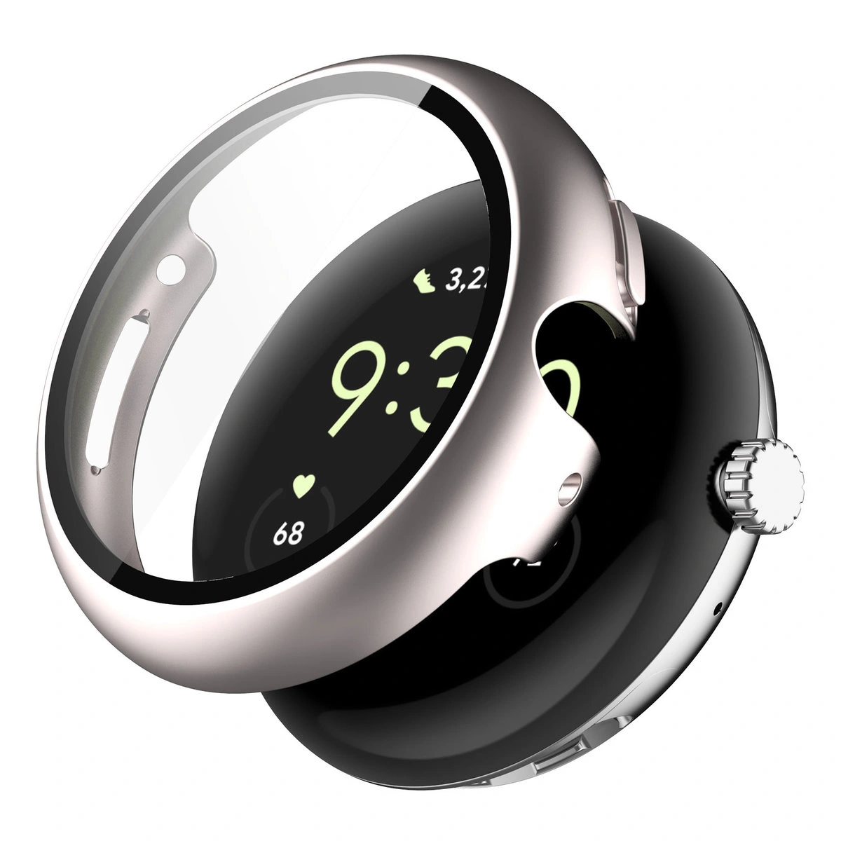 Wizualizacja nakładania etui Bizon Case Watch Adamo do Google Pixel 5 / 4 41 mm