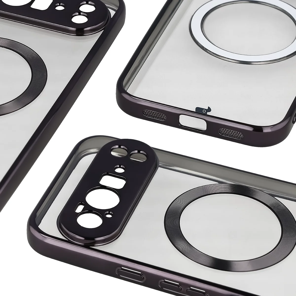 Metaliczna ramka, podniesione krawędzie i zintegrowane osłony w etui Bizon Case EduardO do Google Pixel 10 Pro XL